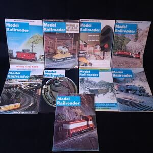 Lot of 9 Vintage Model Railroader Magazines 1970s Old Collection Train Railroad